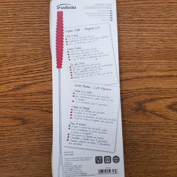 Kitchen Utensils - 6 Colorful Fondou Forks - New in Box by Trudeau - Picture 2 of 2